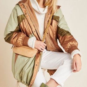 🧊 Anthropologie Adirondack Metallic Parka – Size S